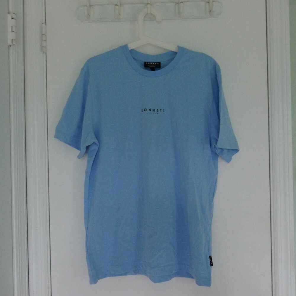 NWT Men's light blue t-shirt Sonneti London size M